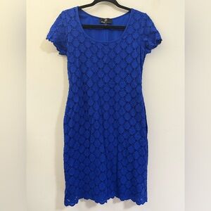 Ronni Nicole Modern Lace Sheath Dress in Cobalt Blue -‎ M